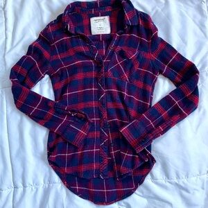 Y2K Classic Red Plaid Flannel Shirt